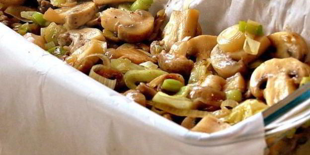 картофельная запеканка с грибами