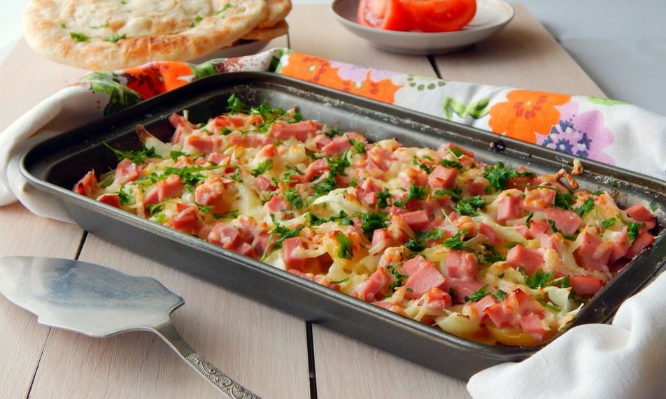 Рецепт картофельной запеканки с колбасой