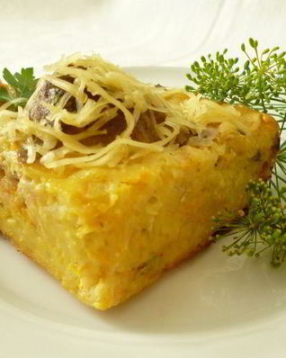 Картофельная запеканка с мясными шариками