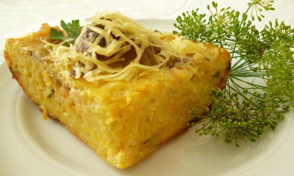 Рецепт картофельной запеканки с мясными шариками