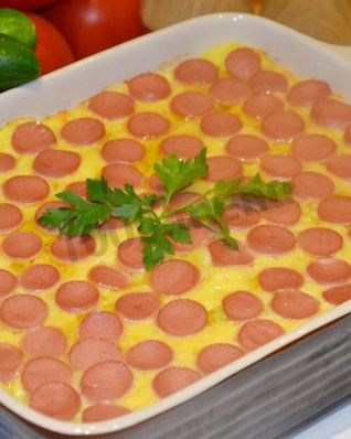 Картофельная запеканка с сосисками и сыром в духовке Любимая