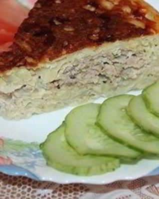 Картофельно-мясная запеканка в мультиварке