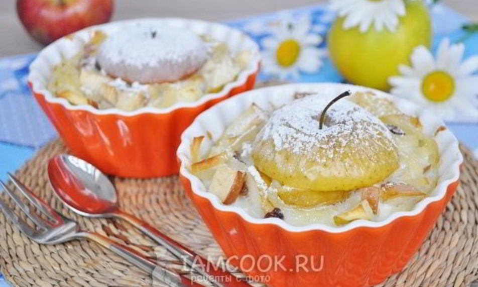 Рецепт лапшевника детского с яблоком и изюмом