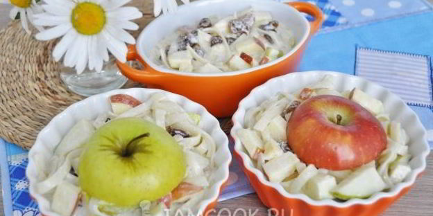 лапшевник детский с яблоком и изюмом