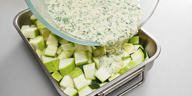 летняя запеканка из кабачков