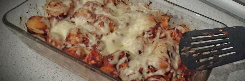 Пельменная запеканка