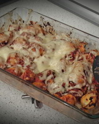 Пельменная запеканка