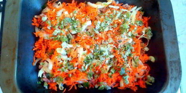 пикантная мясо-картофельная запеканка