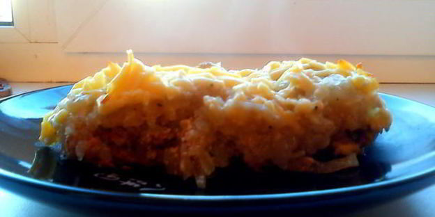 пикантная мясо-картофельная запеканка