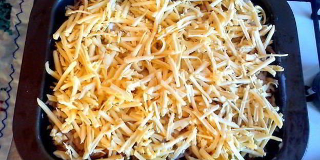 пикантная мясо-картофельная запеканка