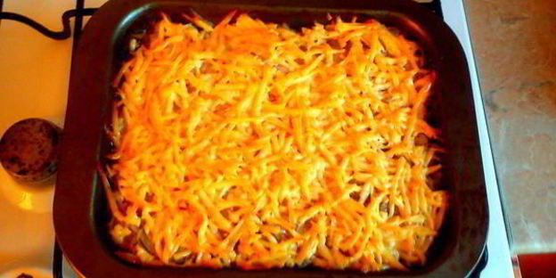 пикантная мясо-картофельная запеканка