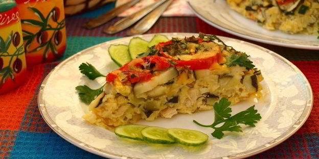 пирог-запеканка с кабачками