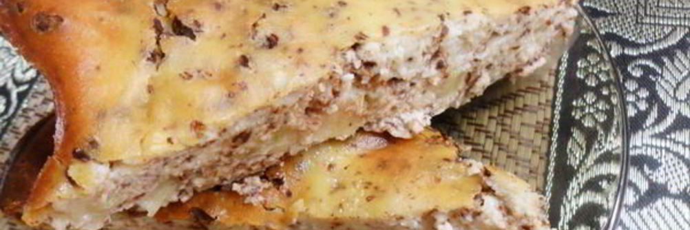 Творожная запеканка с бананами