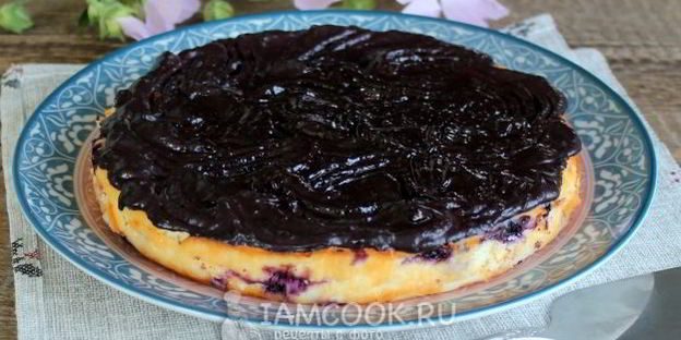 творожная запеканка с черникой