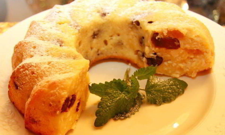 Рецепт творожной запеканки с изюмом