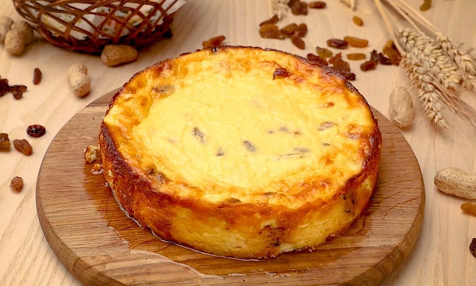 Рецепт творожной запеканки с сухофруктами