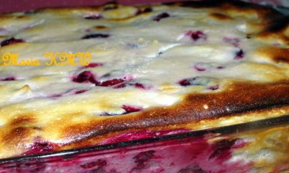 Рецепт творожной запеканки с вишней