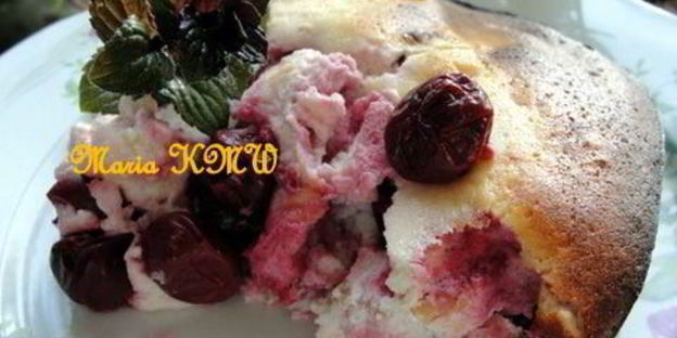 творожная запеканка с вишней