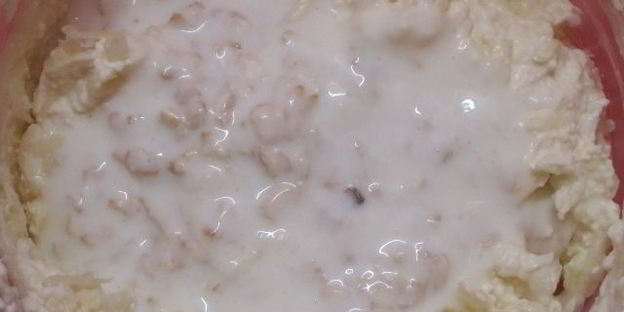 творожная запеканка с яблоками и геркулесом