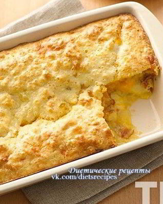 Творожная запеканка с яблоком