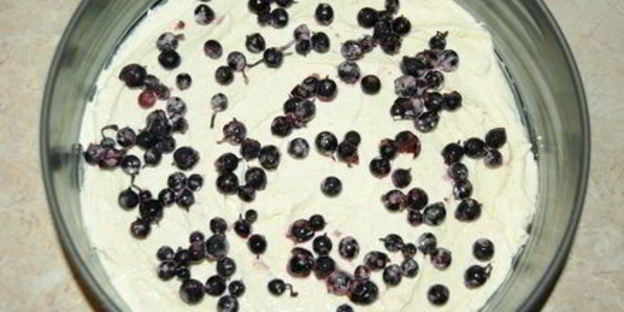 творожная запеканка с ягодами и сметанной заливкой