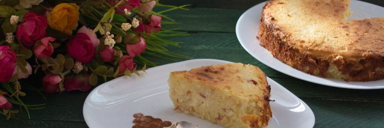 Яблочная запеканка с корицей