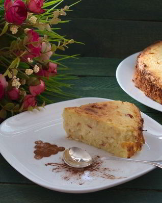 Яблочная запеканка с корицей