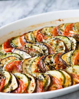 Запеканка из кабачков и баклажанов в духовке