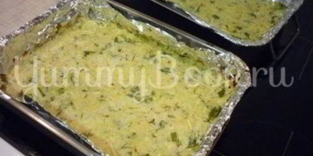 запеканка из кабачков и фарша под сырно-яичной заливкой