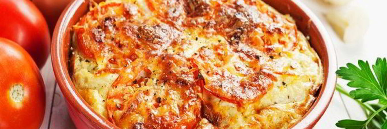Запеканка из кабачков с помидорами