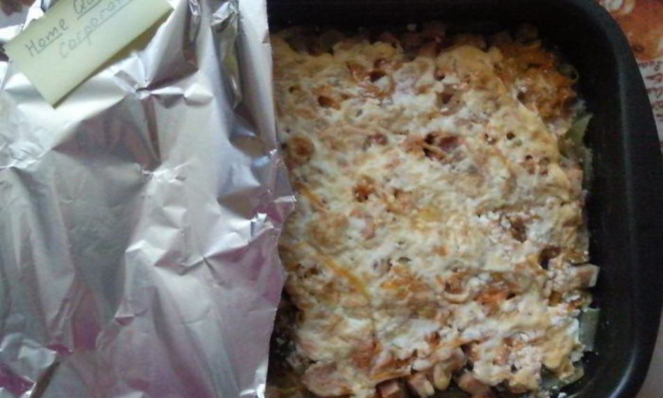 Рецепт запеканки из кабачков с помидоркой и ветчиной