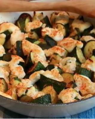 Запеканка из кабачков с творогом