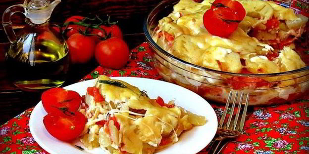 запеканка из картофеля и форели