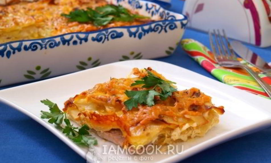 Рецепт запеканки из свинины с картофелем в духовке