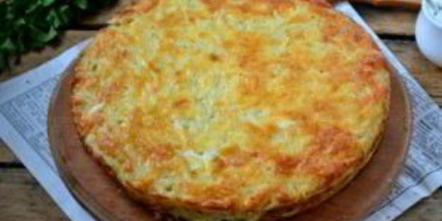 запеканка из тертого картофеля с сыром и чесноком