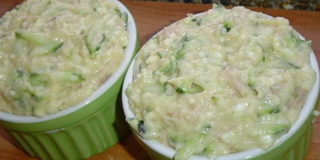 запеканка кабачково-творожная с курятиной