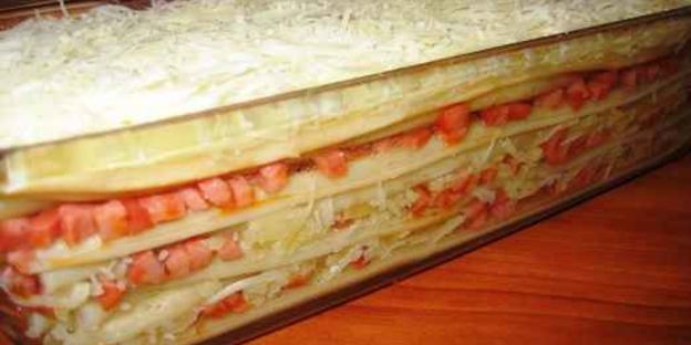 запеканка макаронная с колбасой