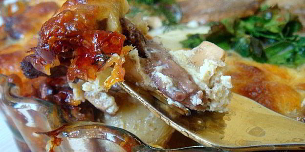 запеканка по-деревенски с сердечками