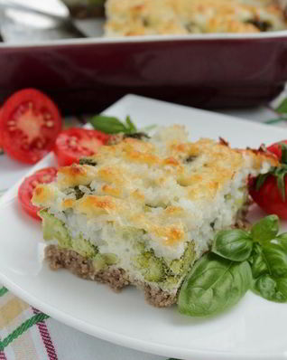 Запеканка с брокколи и рисом