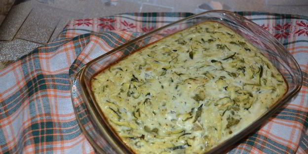запеканка с кабачком и творогом