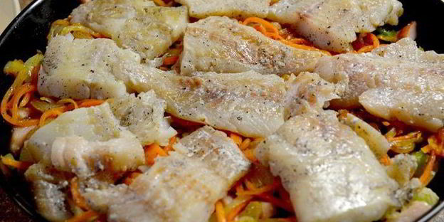 запеканка с овощами и рыбой