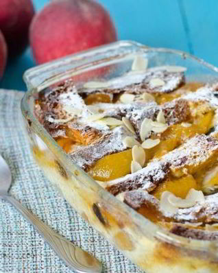 Запеканка с персиками