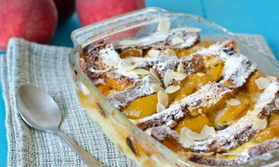 Рецепт запеканки с персиками