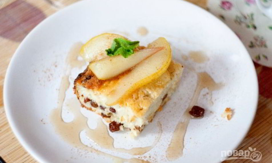 Рецепт запеканки творожной с изюмом в духовке