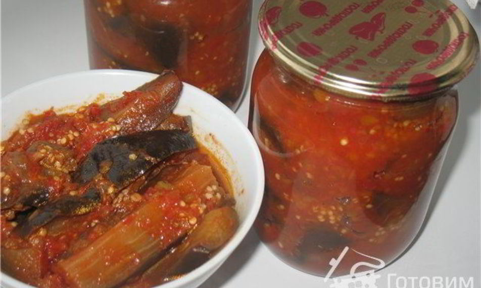 Рецепт баклажанов в аджике с яблоками