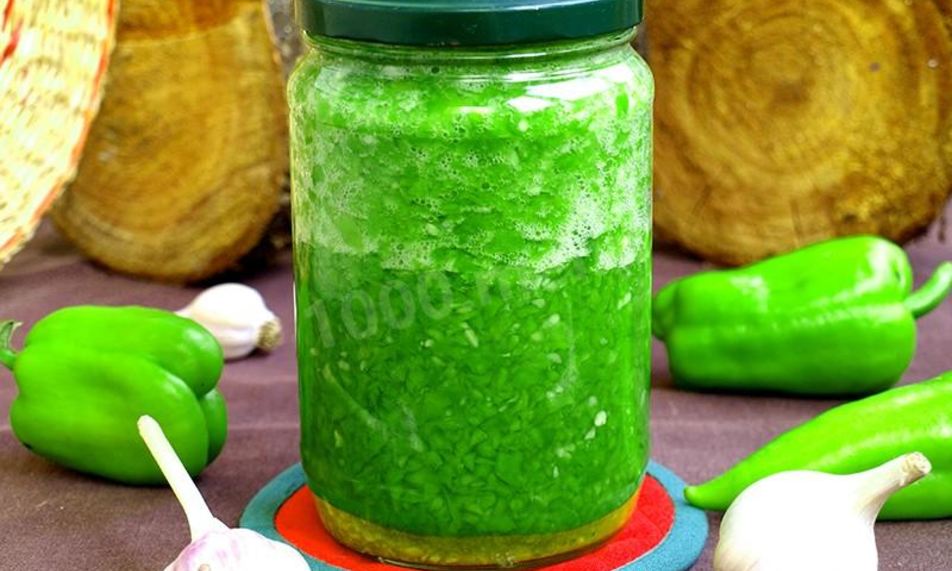 Рецепт зеленой аджики с таркинским перцем