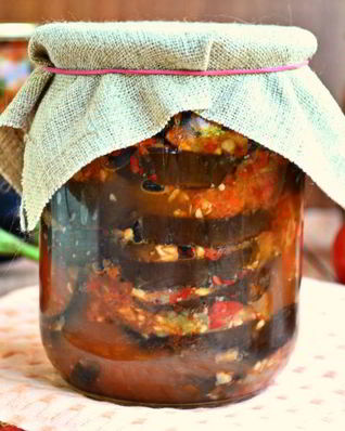 Баклажаны Огонек с медом на зиму