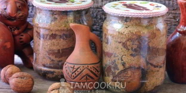 баклажаны в ореховом соусе на зиму