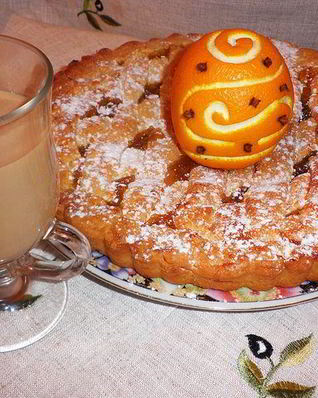 Кростата с апельсиновым джемом