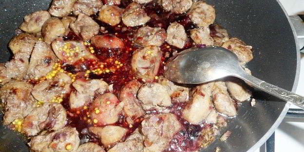 телячьи почки в соусе из горчицы и джема